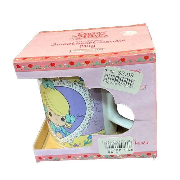 Vintage 1997 Precious Moments Mug Heart Handle Cup Mother Sew Dear‎ NEW - Picture 1 of 9